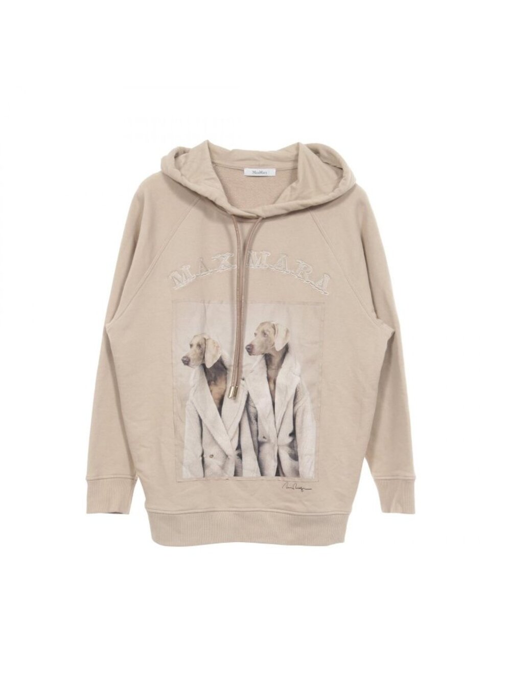 Max Mara Hoodie Lillo Wegman Print Oversize Cotton